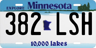 MN license plate 382LSH