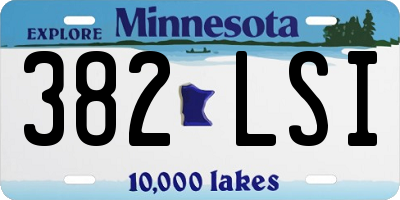 MN license plate 382LSI