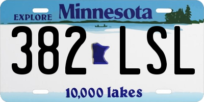 MN license plate 382LSL