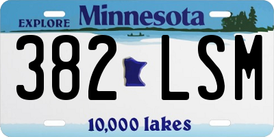 MN license plate 382LSM