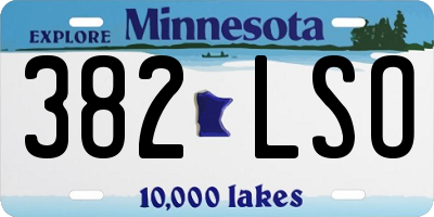 MN license plate 382LSO