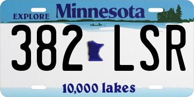 MN license plate 382LSR