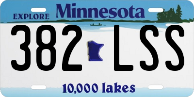 MN license plate 382LSS