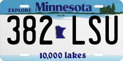 MN license plate 382LSU