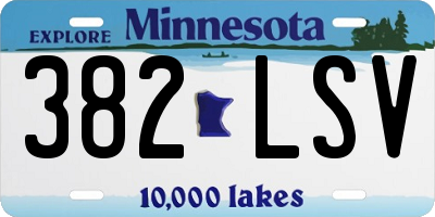 MN license plate 382LSV