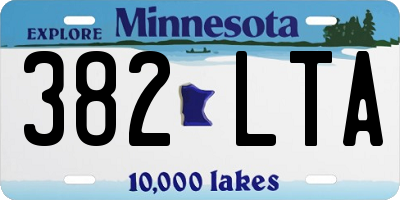 MN license plate 382LTA