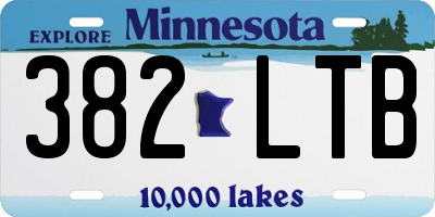 MN license plate 382LTB