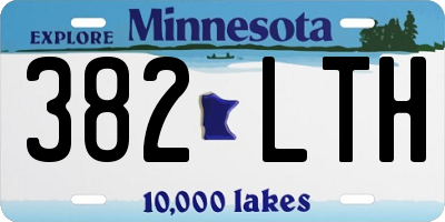 MN license plate 382LTH