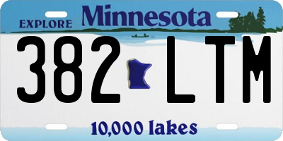 MN license plate 382LTM