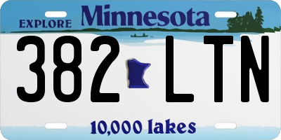 MN license plate 382LTN