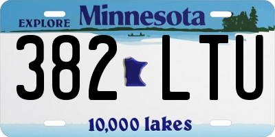 MN license plate 382LTU