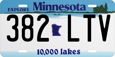 MN license plate 382LTV