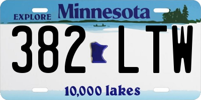 MN license plate 382LTW