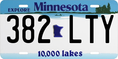 MN license plate 382LTY