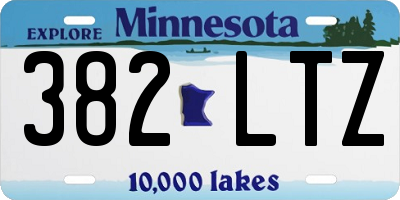 MN license plate 382LTZ