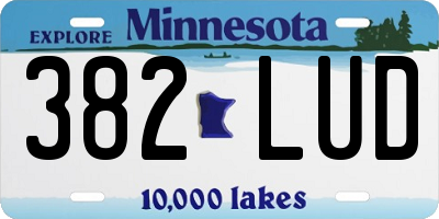MN license plate 382LUD