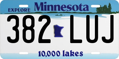 MN license plate 382LUJ