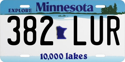MN license plate 382LUR
