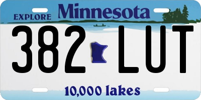 MN license plate 382LUT