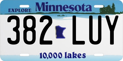 MN license plate 382LUY