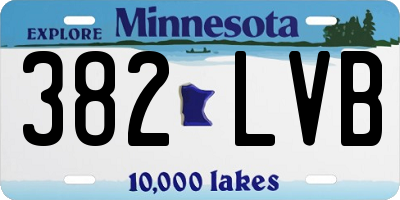 MN license plate 382LVB