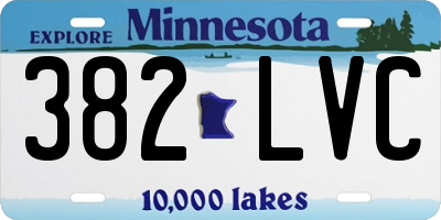 MN license plate 382LVC