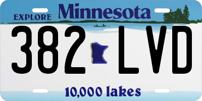 MN license plate 382LVD