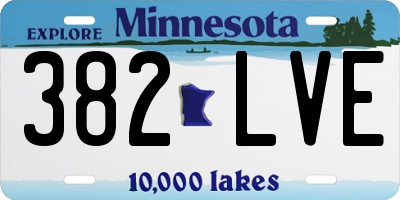 MN license plate 382LVE