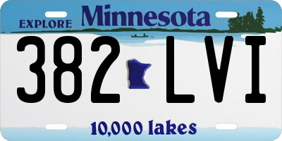 MN license plate 382LVI