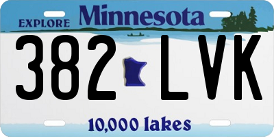 MN license plate 382LVK