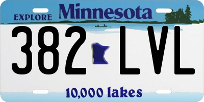MN license plate 382LVL