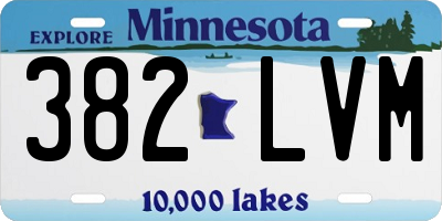 MN license plate 382LVM