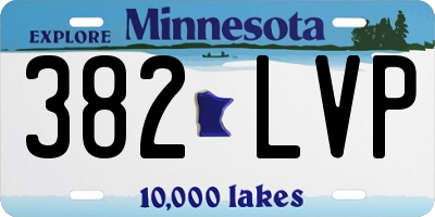 MN license plate 382LVP