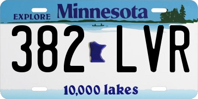 MN license plate 382LVR