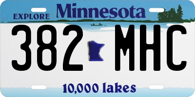 MN license plate 382MHC