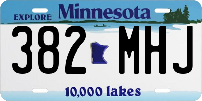 MN license plate 382MHJ