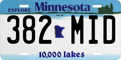 MN license plate 382MID