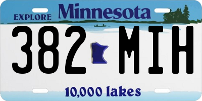MN license plate 382MIH