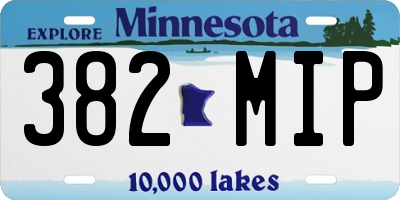 MN license plate 382MIP