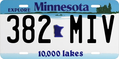MN license plate 382MIV