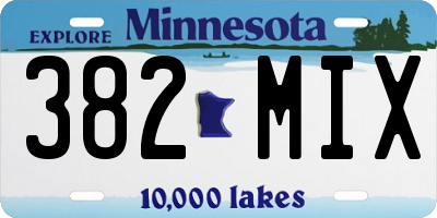 MN license plate 382MIX