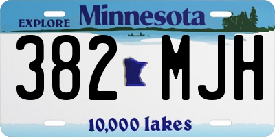 MN license plate 382MJH