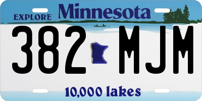 MN license plate 382MJM