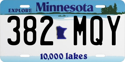 MN license plate 382MQY