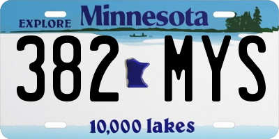 MN license plate 382MYS
