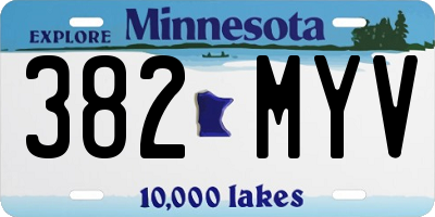 MN license plate 382MYV