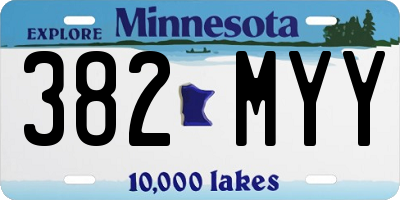 MN license plate 382MYY