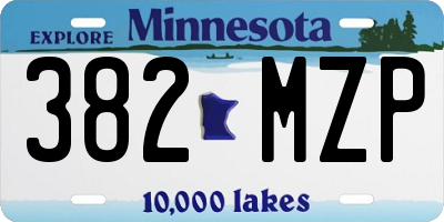 MN license plate 382MZP