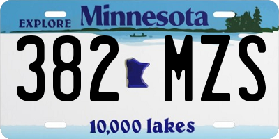 MN license plate 382MZS