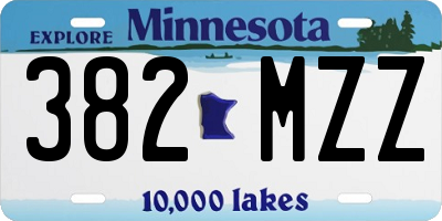 MN license plate 382MZZ